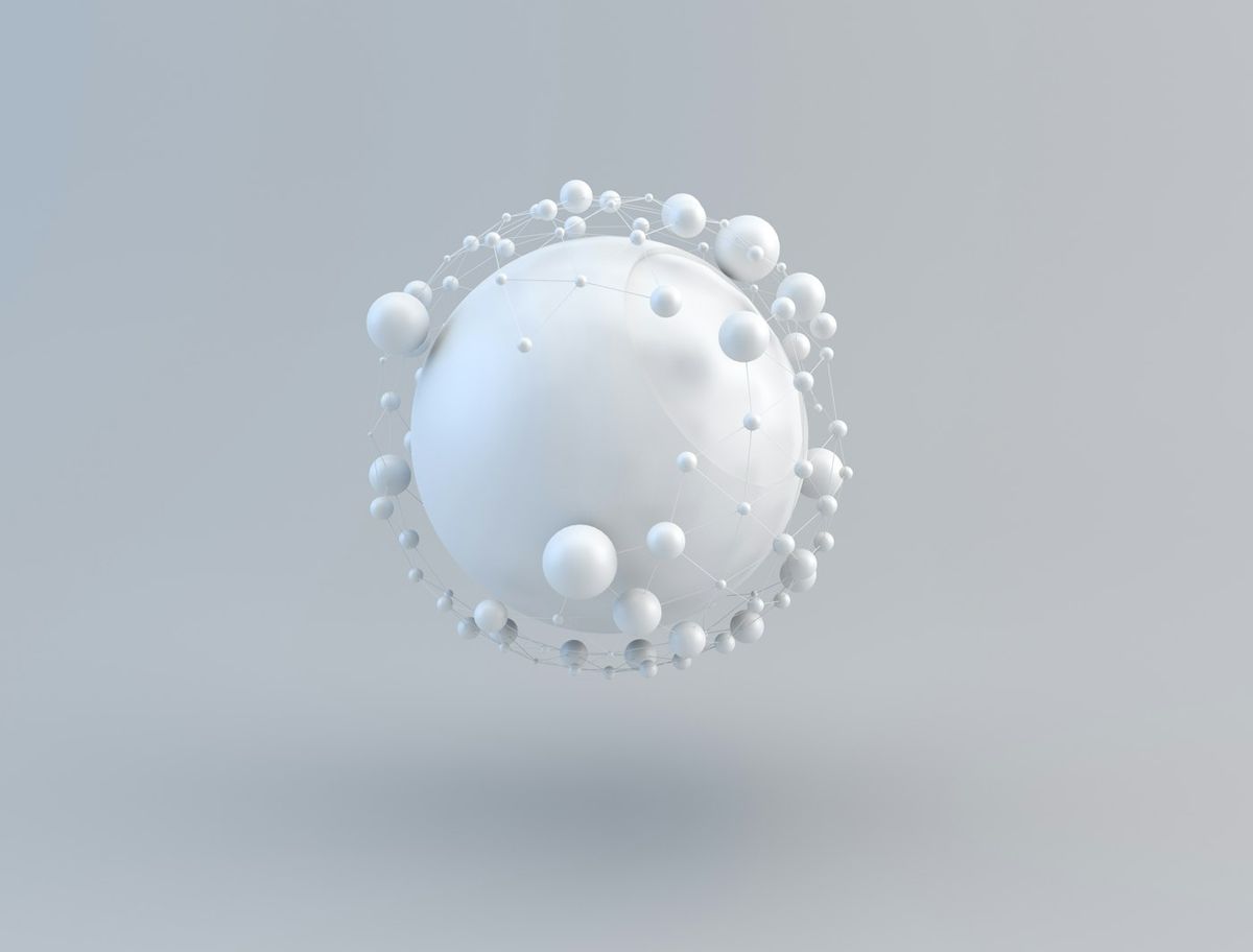 Viruspartikler i 3D-illustrasjon